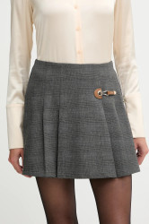 Kalhotová sukně Morgan šedá barva, mini, áčková, SHARY.F