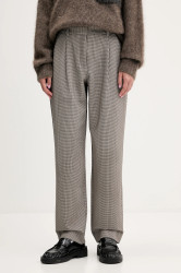 Kalhoty Abercrombie & Fitch dámské, hnědá barva, high waist, KI156-5414-407