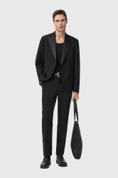 Kalhoty AllSaints GERMAIN pánské, černá barva, M010QD