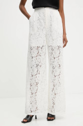 Kalhoty Answear.LAB dámské, bílá barva, high waist