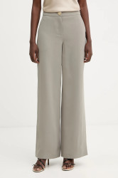 Kalhoty Armani Exchange dámské, zelená barva, high waist, XW001264 AF16148