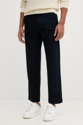 Kalhoty BOSS Orange Chino-Straight pánské, tmavomodrá barva, 50545304