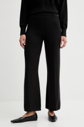 Kalhoty Calvin Klein dámské, černá barva, high waist, LV044D368G