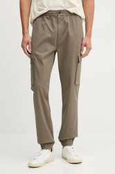 Kalhoty Calvin Klein Jeans pánské, hnědá barva, LV04RD608G