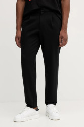 Kalhoty Calvin Klein pánské, černá barva, přiléhavé, LV04LE613G
