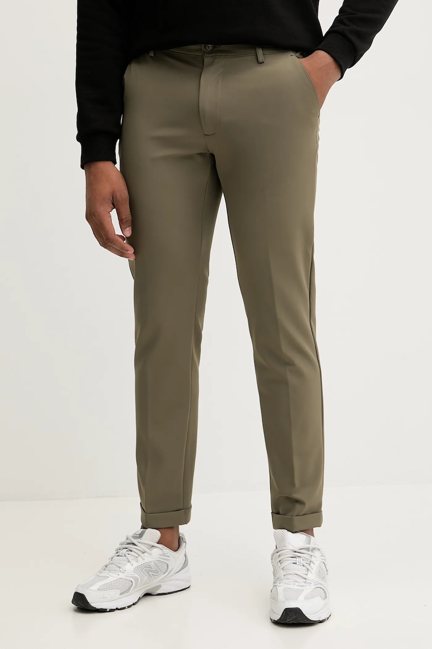 Kalhoty Colmar pánské, zelená barva, ve střihu chinos, 0572.5ZS