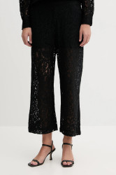 Kalhoty Dkny dámské, černá barva, high waist, DJ5P3081