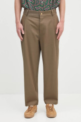 Kalhoty Drôle de Monsieur Le Pantalon Cropped Twill pánské, béžová barva, H.BP155.CO214