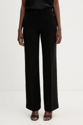 Kalhoty Ermanno Firenze dámské, černá barva, high waist, 57TP024EV0