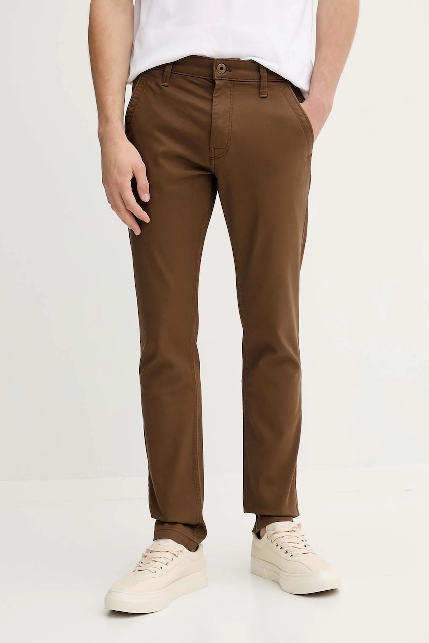 Kalhoty G-Star Skinny Chino 3.0 pánské, hnědá barva, D25179-C105-9186