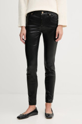 Kalhoty Gaudi dámské, černá barva, přiléhavé, high waist, 521BD25018