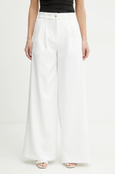 Kalhoty Guess ANDREE dámské, bílá barva, high waist, W5GB02 WH9Y2