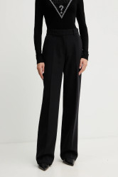 Kalhoty Guess JOANDRA dámské, černá barva, high waist, W5BB08 W2402