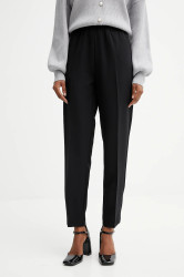 Kalhoty Guess ROBERTA dámské, černá barva, high waist, W5YB01 WH9Y2