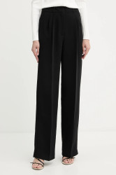 Kalhoty Guess THEOLINE dámské, černá barva, široké, high waist, W5YB08 WGHC2