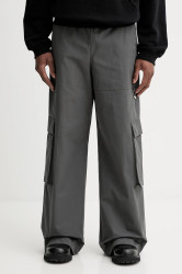 Kalhoty Heliot Emil pánské, šedá barva, AW25_M_10_207_DGY05_CO