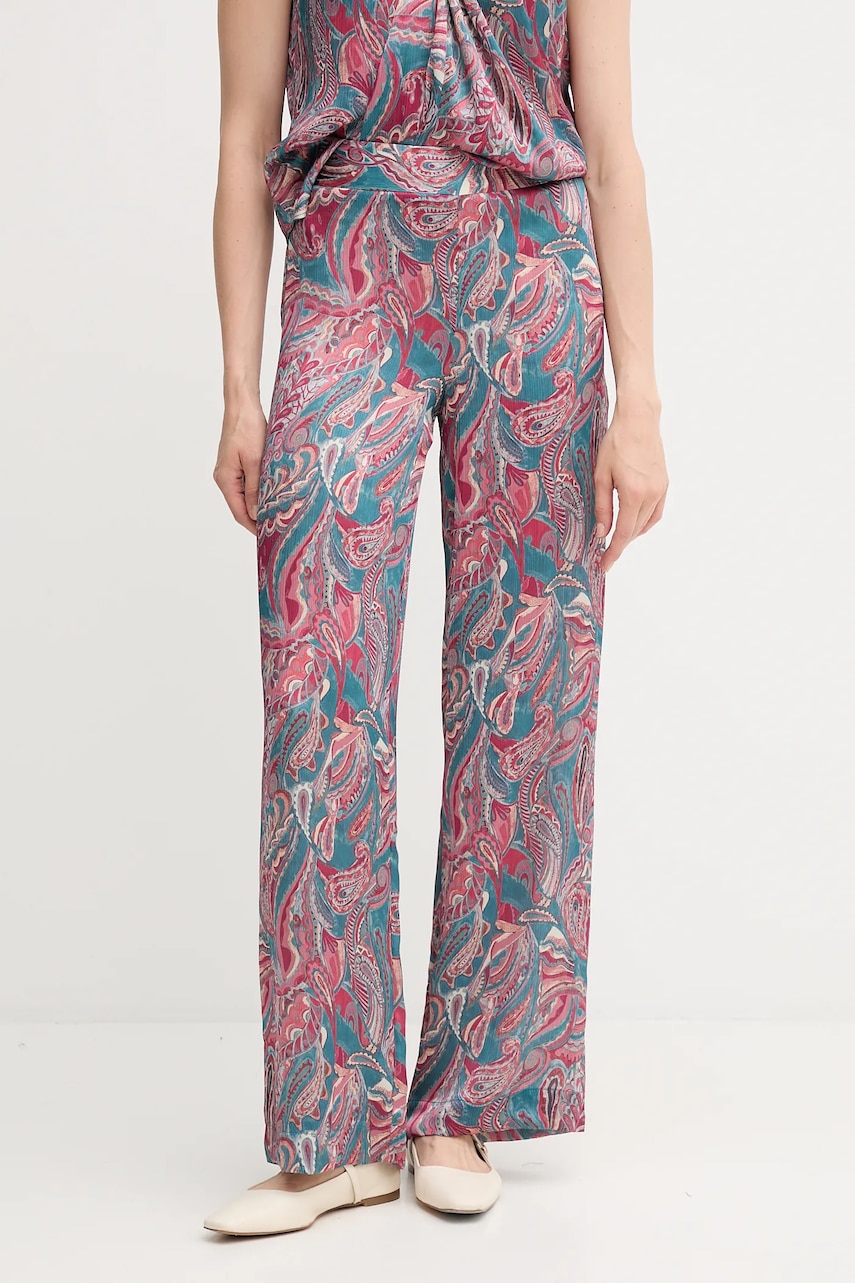 Kalhoty Hoss Intropia dámské, modrá barva, high waist, 6542825