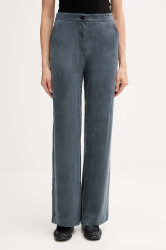 Kalhoty Hoss Intropia dámské, tmavomodrá barva, high waist, 6542832