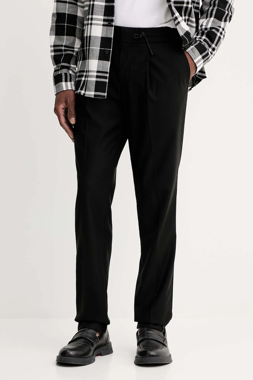 Kalhoty HUGO Getlin251F3 pánské, černá barva, 50547220