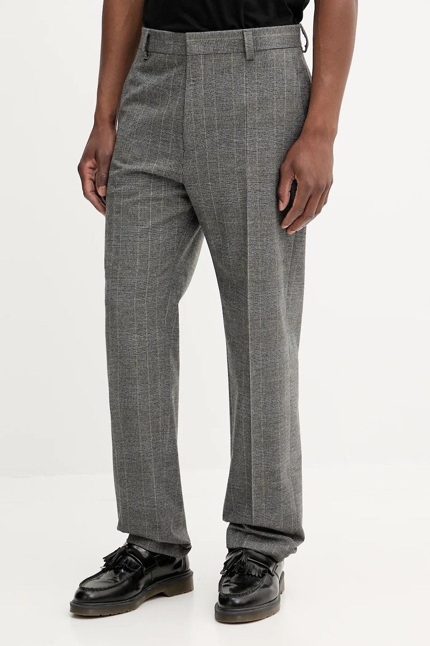 Kalhoty HUGO Teagan231X pánské, šedá barva, ve střihu chinos, 50544691