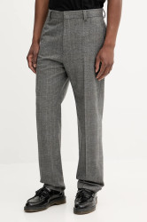Kalhoty HUGO Teagan231X pánské, šedá barva, ve střihu chinos, 50544691