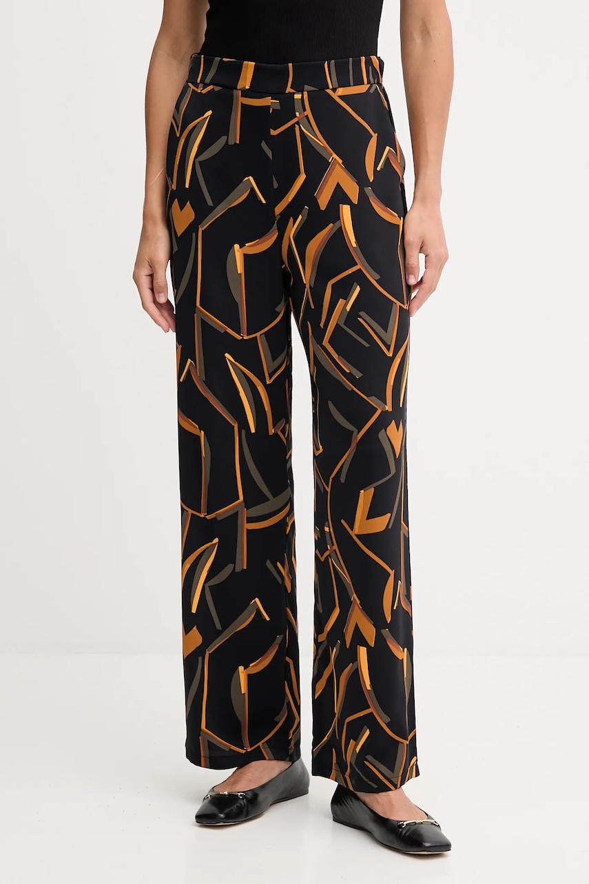 Kalhoty Joseph Ribkoff dámské, černá barva, široké, high waist, 253239