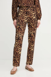 Kalhoty Joseph Ribkoff dámské, hnědá barva, přiléhavé, high waist, 253269