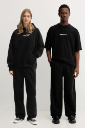 Kalhoty Kaotiko černá barva, široké, high waist, AR020-02-K002