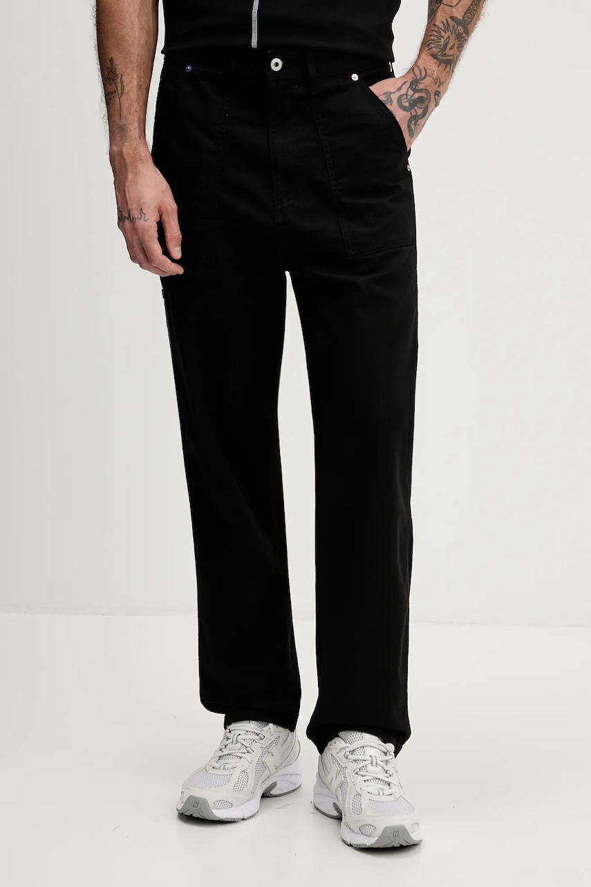 Kalhoty Karl Lagerfeld Jeans pánské, černá barva, B1M10031