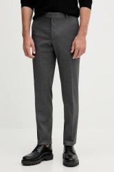 Kalhoty Karl Lagerfeld pánské, šedá barva, rovné 553021.255002