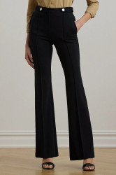 Kalhoty Lauren Ralph Lauren dámské, černá barva, přiléhavé, high waist, 200971132