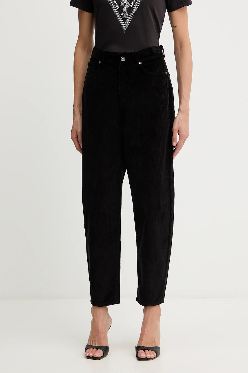 Kalhoty Liu Jo dámské, černá barva, high waist, MF5332 T195A