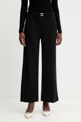 Kalhoty Liu Jo dámské, černá barva, široké, high waist, MF5260 J1930