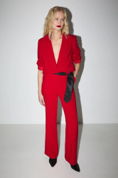 Kalhoty Medicine dámské, červená barva, široké, medium waist