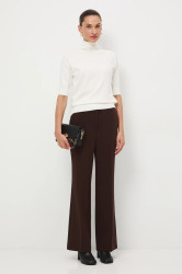 Kalhoty Medicine dámské, hnědá barva, zvony, medium waist