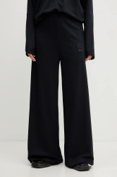 Kalhoty MM6 Maison Margiela x Salomon dámské, černá barva, široké, high waist, S52KA0552.M20139.899