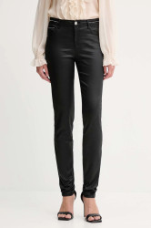 Kalhoty Morgan dámské, černá barva, přiléhavé, high waist, PALAO