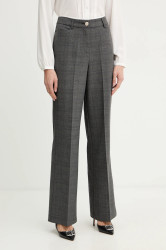 Kalhoty Morgan dámské, šedá barva, high waist, PTARY.F