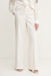 Kalhoty Mos Mosh dámské, béžová barva, high waist, 169540