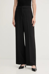 Kalhoty Mos Mosh Leya dámské, černá barva, široké, high waist, 166670