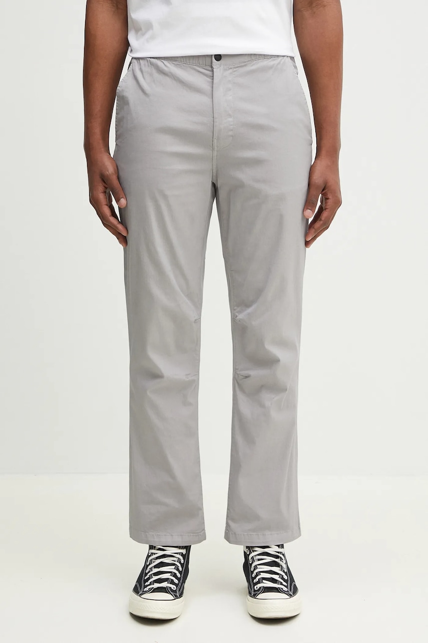 Kalhoty Napapijri M-Massi Chino pánské, šedá barva, jednoduché, NP0A4IDUH621