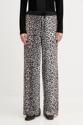 Kalhoty OUI dámské, černá barva, široké, high waist, 93782