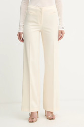 Kalhoty Patrizia Pepe dámské, béžová barva, široké, high waist, 2P1725 A498