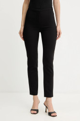 Kalhoty Patrizia Pepe dámské, černá barva, high waist, 2P1731 A663
