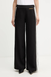 Kalhoty Patrizia Pepe dámské, černá barva, široké, high waist, 2P1716 A664