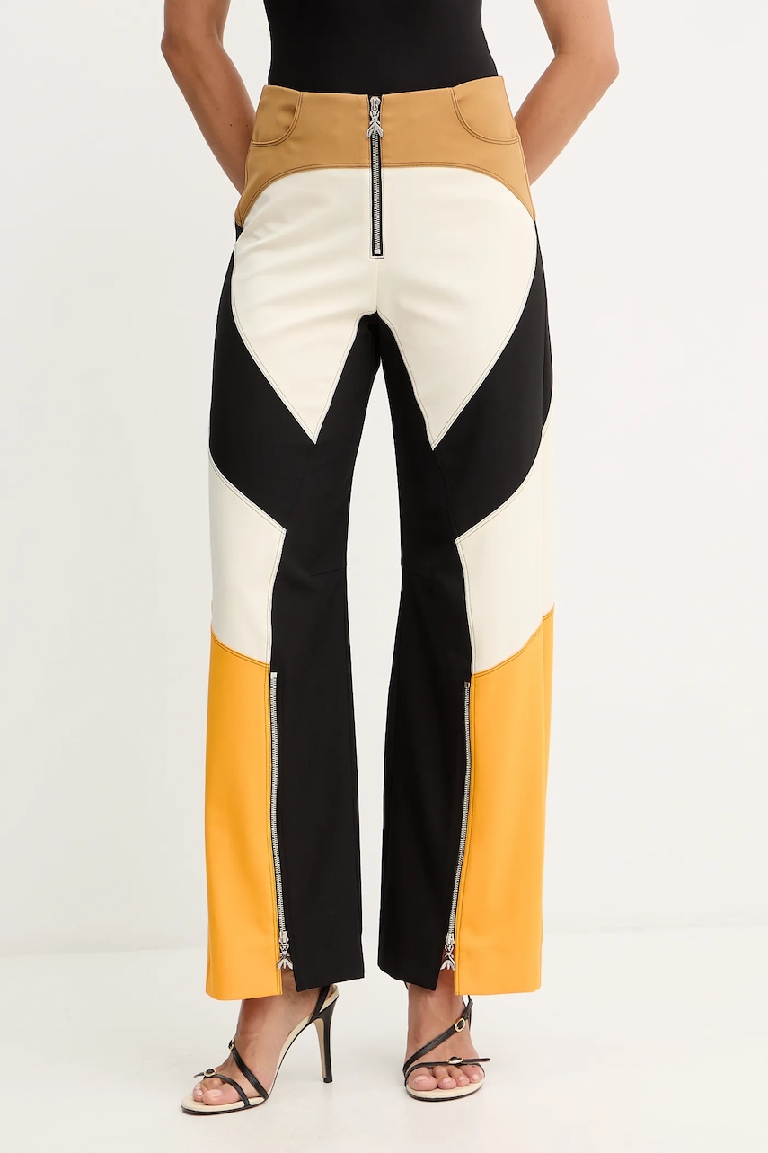 Kalhoty Patrizia Pepe dámské, oranžová barva, high waist, 2P1728 A498