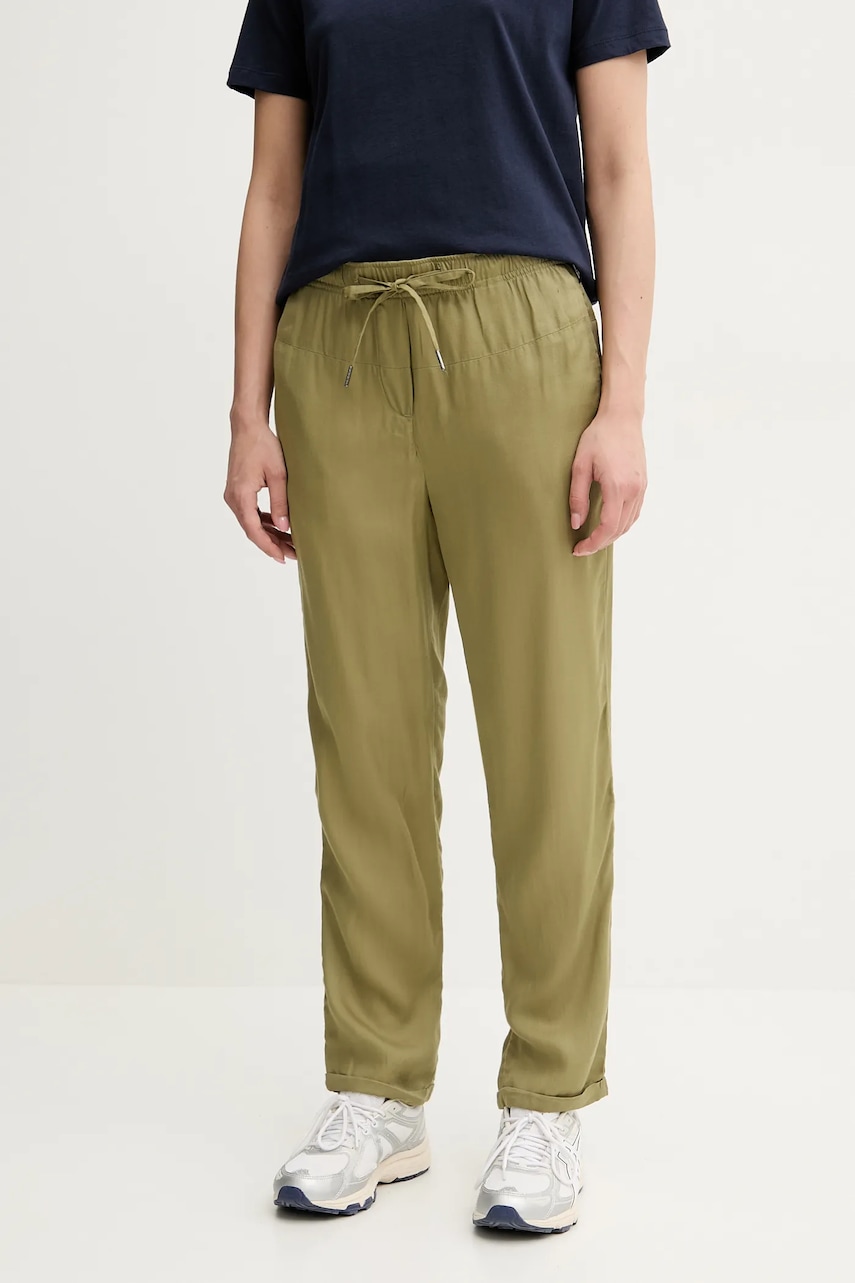 Kalhoty Picture Chimany dámské, zelená barva, high waist, WJS0032