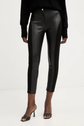 Kalhoty Pinko dámské, černá barva, přiléhavé, high waist, 105366 Y75K