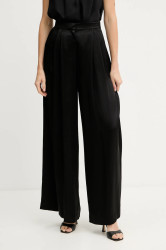 Kalhoty Pinko dámské, černá barva, široké, high waist, 105716 A1Y5