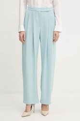 Kalhoty Pinko dámské, tyrkysová barva, high waist, 103235 A213
